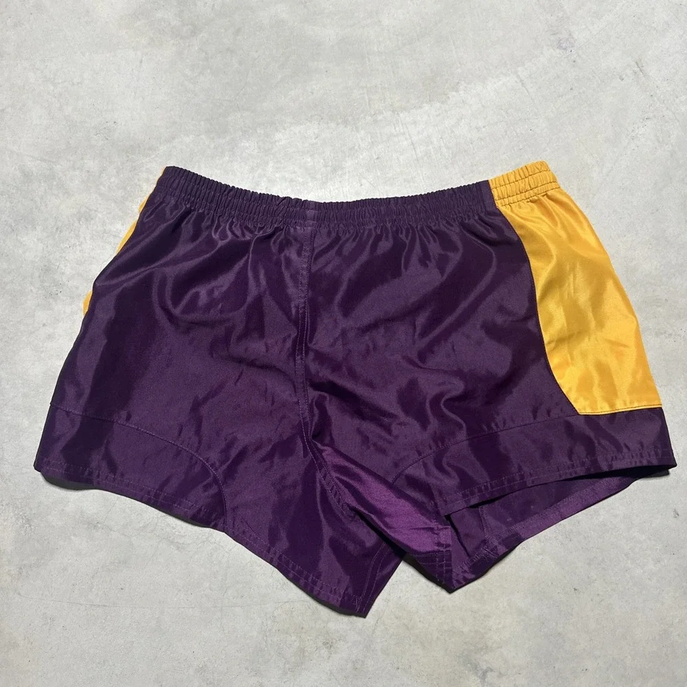 VTG 2004 ISC MEN'S RUGBY LEAGUE BRISBANE BRONCOS SHARKS SHORTS PANTALONES SZ L